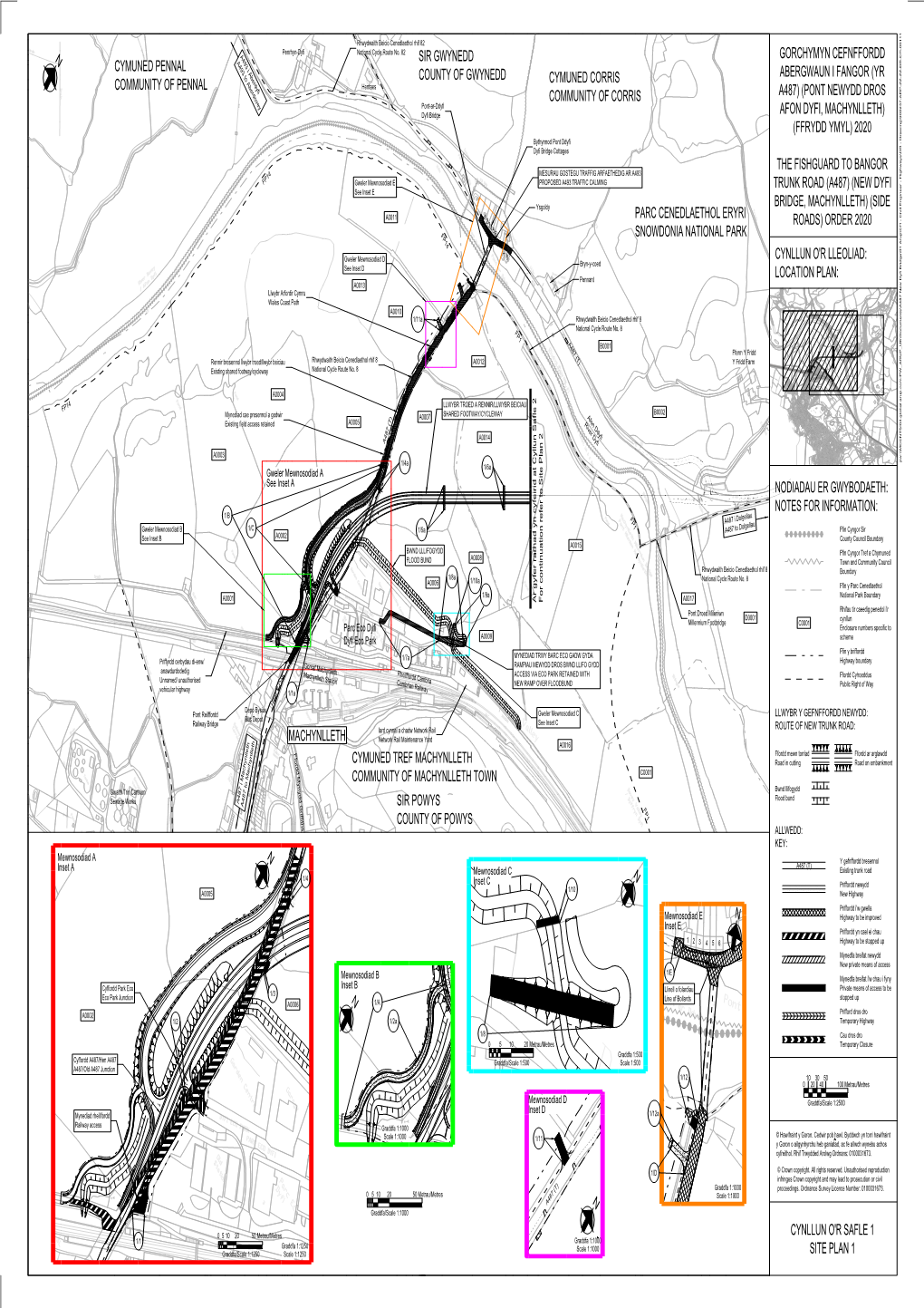 A487) (New Dyfi Bridge, Machynlleth