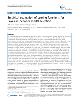 Empirical Evaluation of Scoring Functions for Bayesian Network Model Selection
