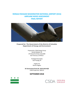 DCA Aviation Noise Assessment Comprehensive Report Sep2018