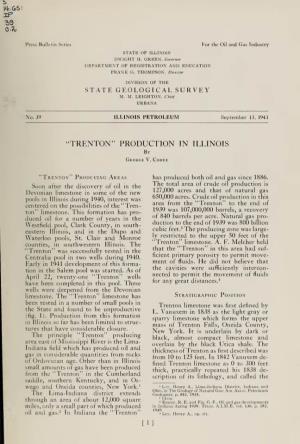 TRENTON" PRODUCTION in ILLINOIS by George V