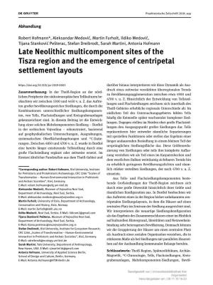 Late Neolithic Multicomponent Sites of the Tisza Region and The