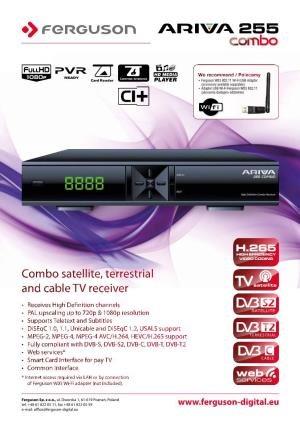 Combo Satellite, Terrestrial and Cable TV Receiver
