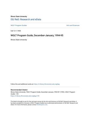 WGLT Program Guide, December-January, 1994-95