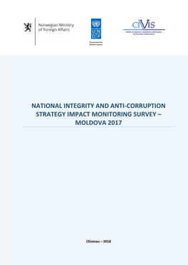 National Integrity and Anti-Corruption Strategy Impact Monitoring Survey – Moldova 2017