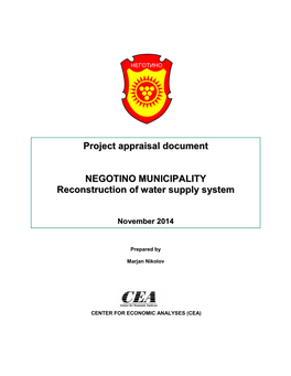 Project Appraisal Document NEGOTINO MUNICIPALITY
