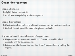 Copper Interconnects