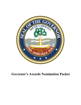 Governor's Awards Nomination Packet