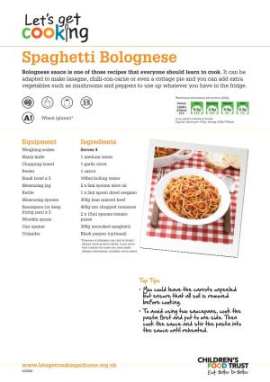 Spaghetti Bolognese Bolognese Sauce Is One of Those Recipes That Everyone Should Learn to Cook