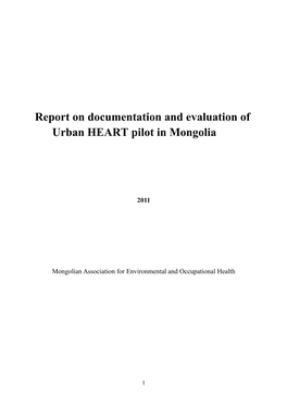 Urban HEART Evaluation Report Mongolia