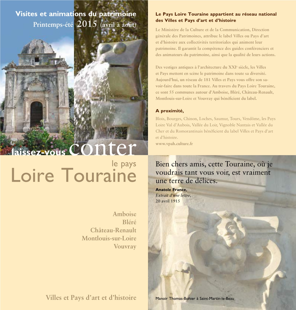 Programme Printemps-Ete Pah Loire Touraine 2015 Web.Pdf