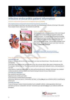 Infective Endocarditis Patient Information