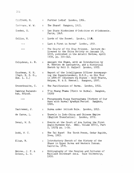 The Shan States and the British Annexation