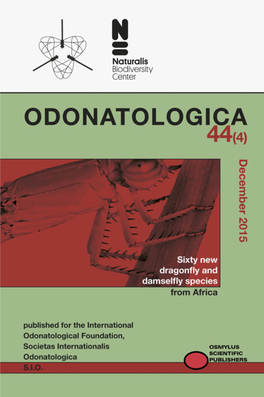 Odonatologica 44(4) 2015: 447-678 448 K.-D.B