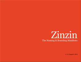Zinzin Naming & Branding Manifesto