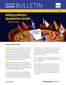 Refining Alberta's Equalization Gambit