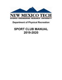 Club Sports Manual