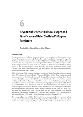 Beyond Subsistence: Cultural Usages and Significance of Baler Shells in Philippine Prehistory