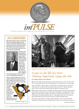 ISSUE 14 • JUNE 2008 a Periodic Newsletter of the Carnegie Hero Fund Commission � 