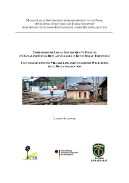 Comparison of Local Government's Policies on Kutai and Dayak Benuaq Villages in Kutai Barat, Indonesia