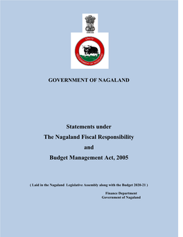 Statements on Compliance of Frbma to Be Attached to Budget Documents 2007-08