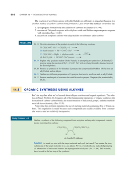 14.8 Organic Synthesis Using Alkynes
