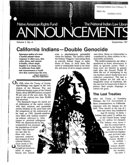 California Indians-Double Genocide Ignorance Makes of a Man Even a Discriminatory Pyrarnidial Nate Them