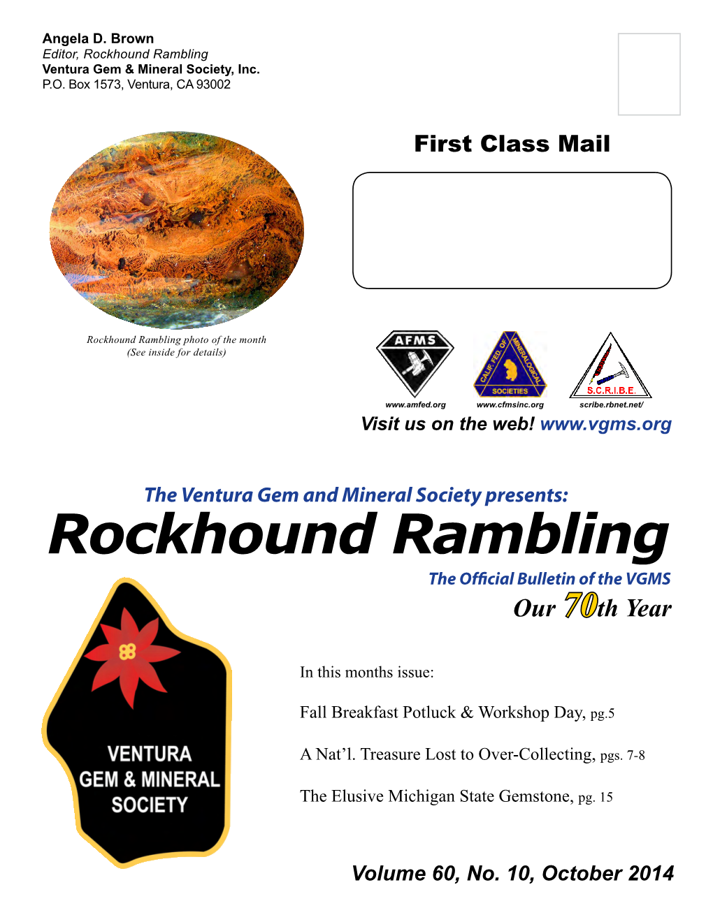 Rockhound Rambling Ventura Gem & Mineral Society, Inc