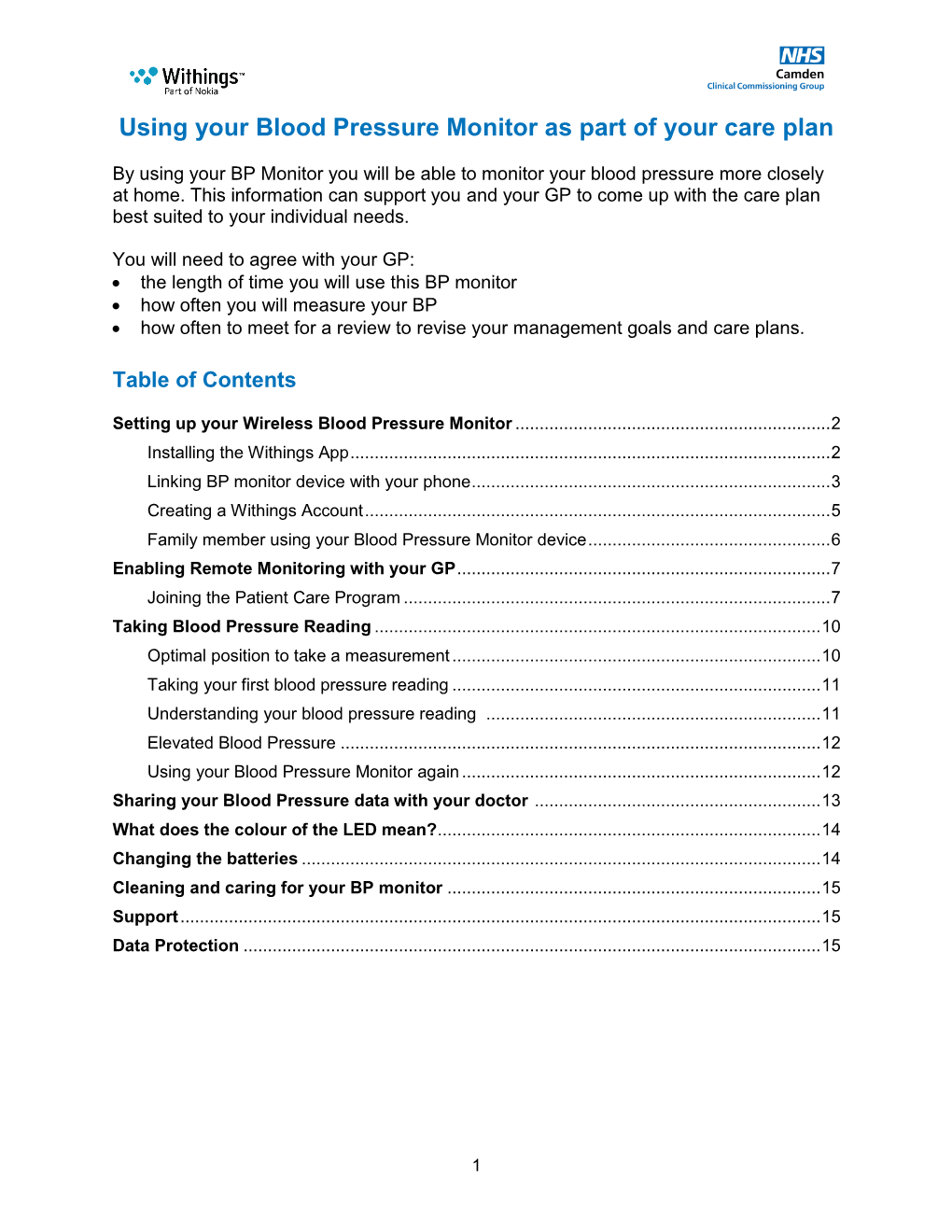 Using Your Blood Pressure Monitor As Part of Your Care Plan