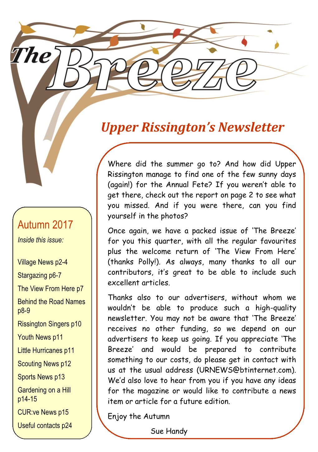 Upper Rissington's Newsletter