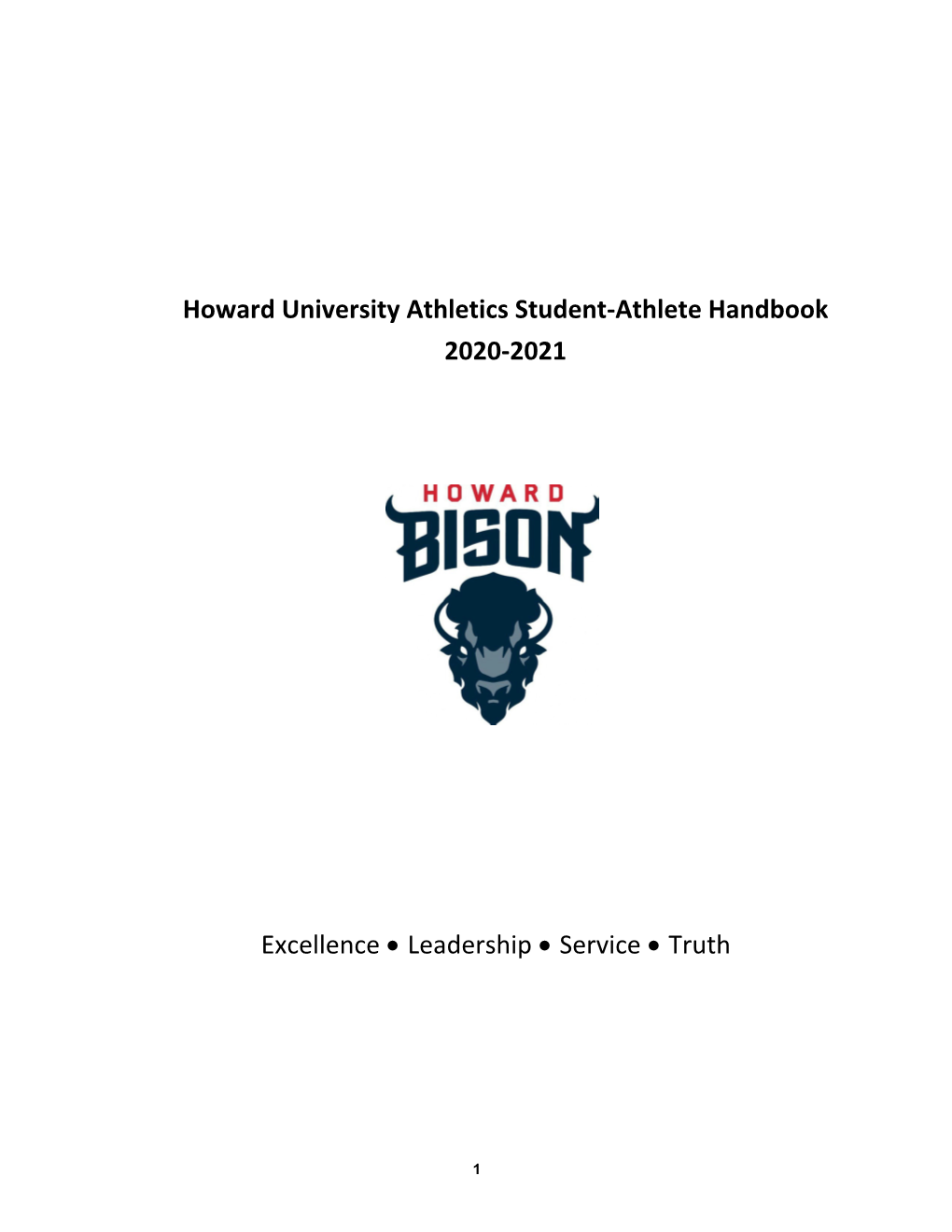 Howard University Athletics Student-Athlete Handbook 2020-2021