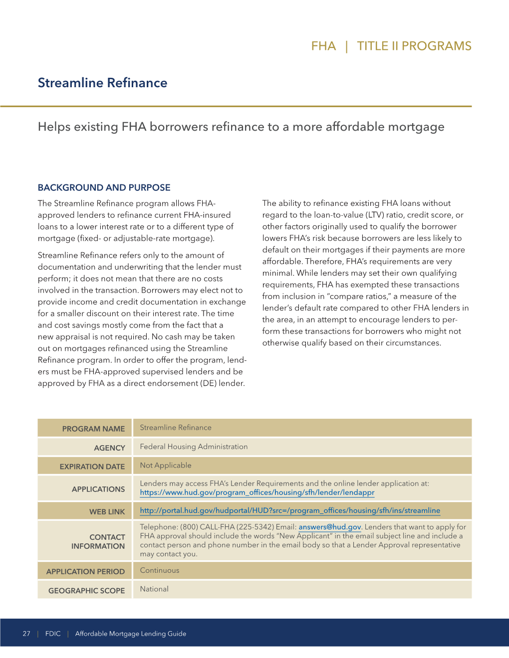 Streamline Refinance