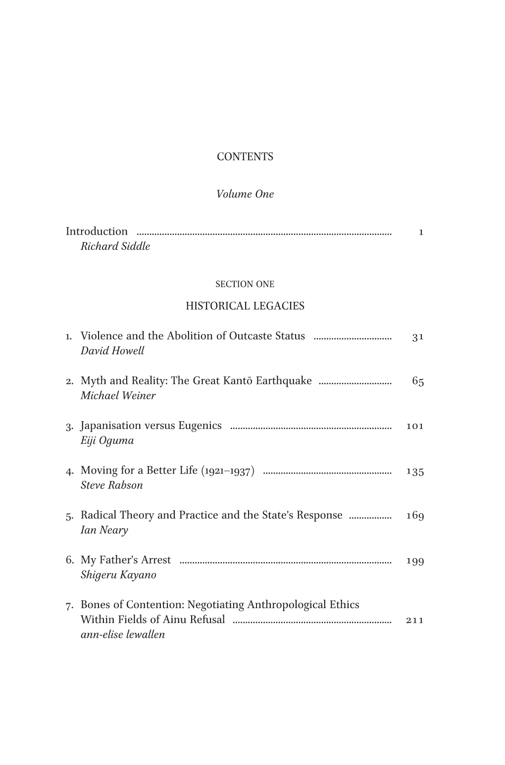 Table of Contents