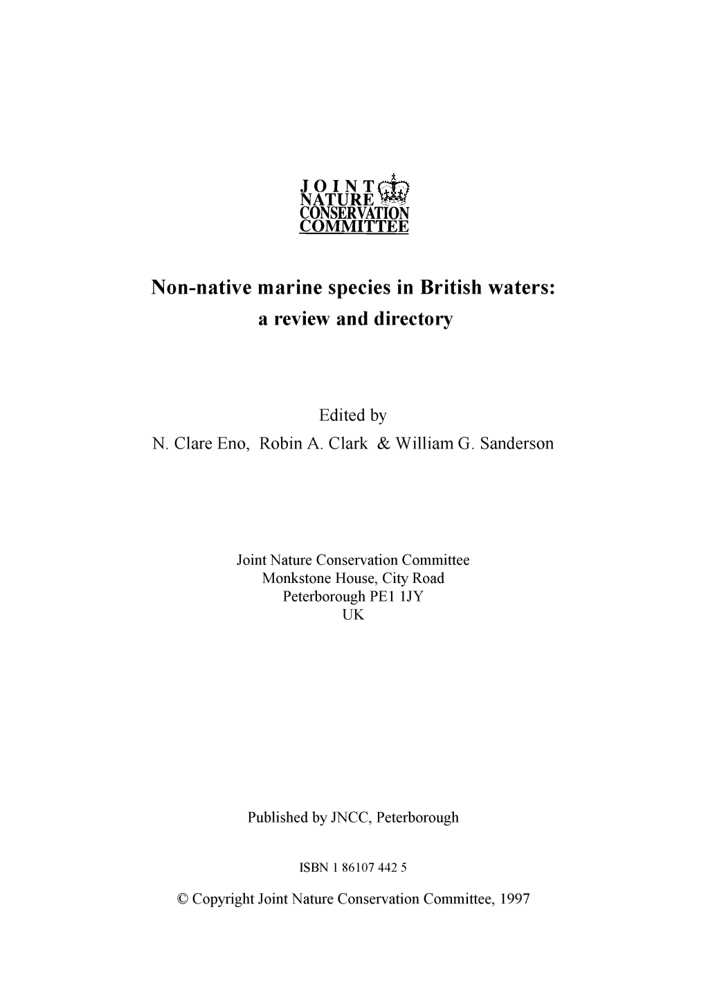 Non-Native Marine Species in British Waters: a Review and Directory