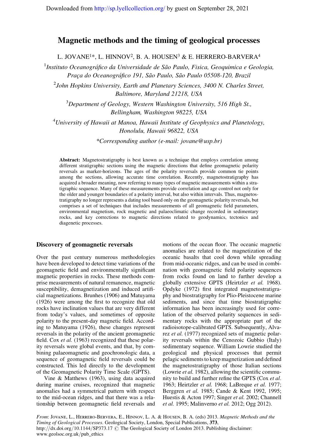 Magnetic Methods and the Timing of Geological Processes