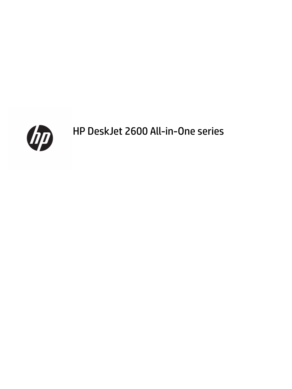 HP Deskjet 2600 All-In-One Series User Guide