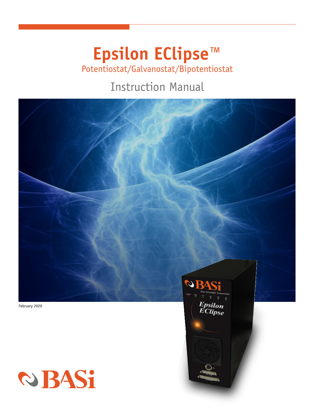 Epsilon Eclipse™ Potentiostat/Galvanostat/Bipotentiostat Instruction Manual