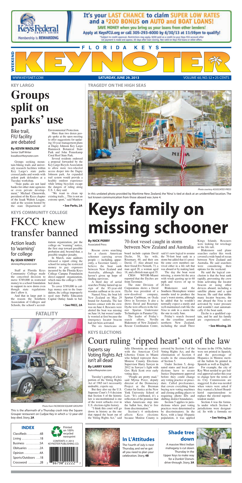 Keys Family on Missing Schooner