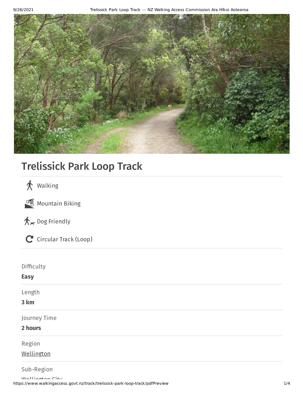 Trelissick Park Loop Track — NZ Walking Access Commission Ara Hīkoi Aotearoa