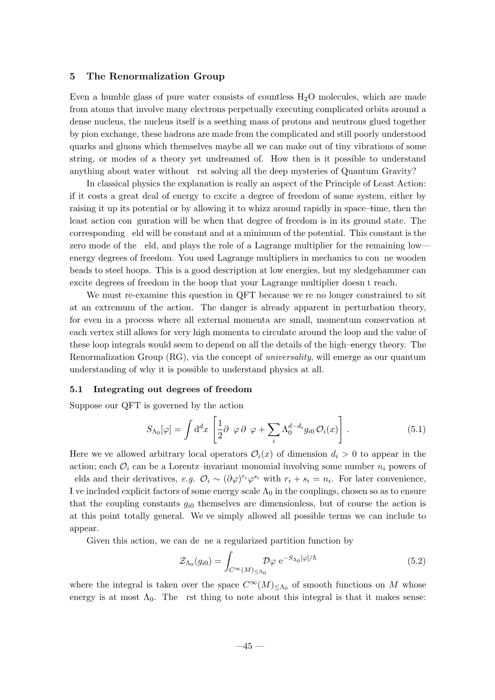 5 the Renormalization Group