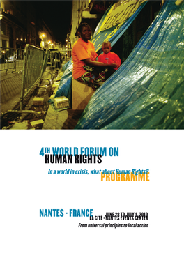 Programme 4Th World Forum on Human Rights