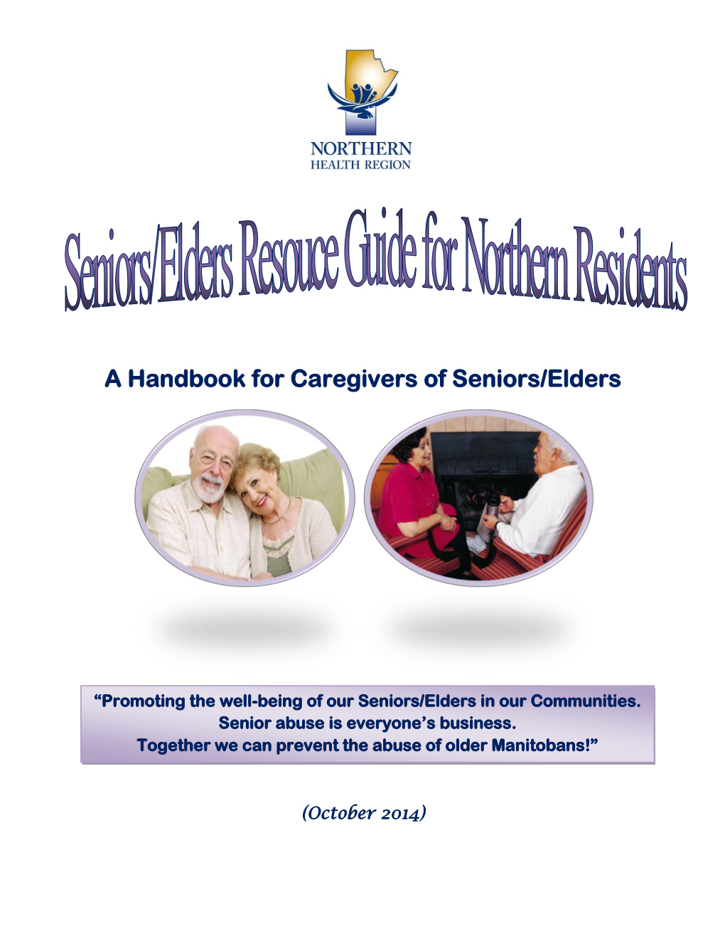 A Handbook for Caregivers of Seniors/Elders