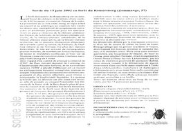 Sortie Du 15 Juin 2002 En Forêt Du Romersberg (Zommange,57) Gilles JACQUEMIN Biologie Des Insectes, Laboratoire De Biologie Expérimentale - Immunologie, Université H