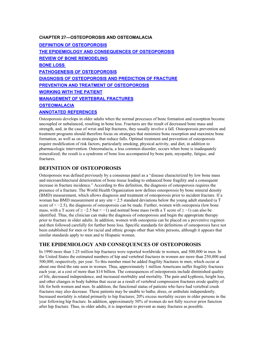 Chapter 27—Osteoporosis and Osteomalacia