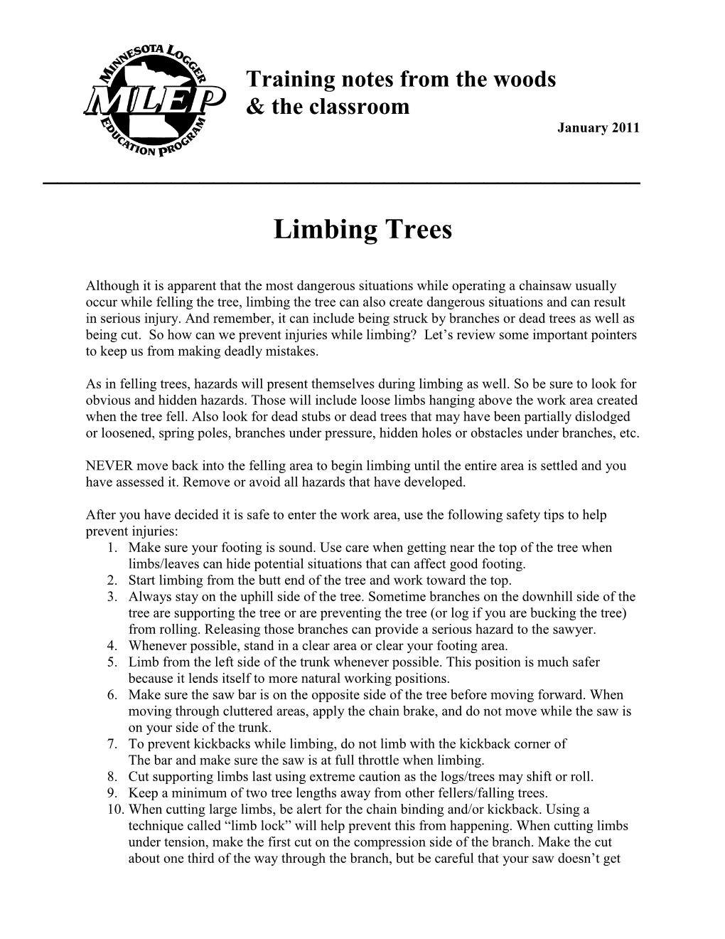 Limbing Trees