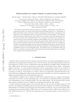 Tidal Invariants for Compact Binaries on Quasi-Circular Orbits
