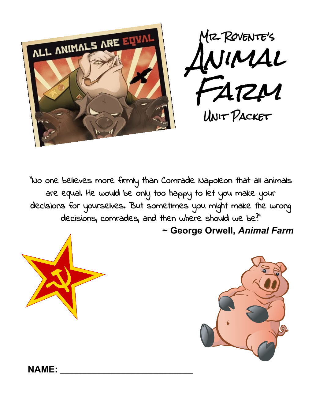 Animal Farm Unit Packet