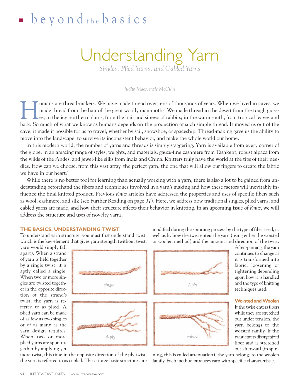 Understanding Yarn Singles, Plied Yarns, and Cabled Yarns