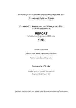 Mammals of India CAMP (1998).Pdf