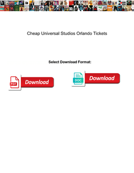 Cheap Universal Studios Orlando Tickets