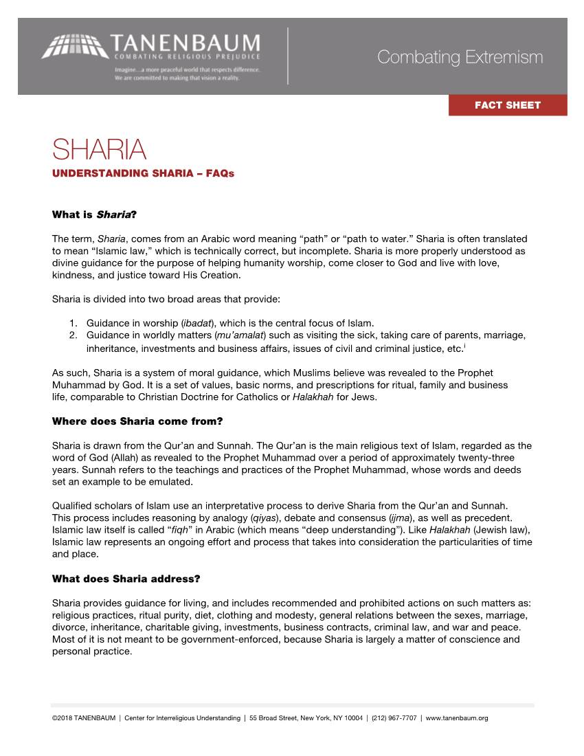 SHARIA UNDERSTANDING SHARIA – Faqs